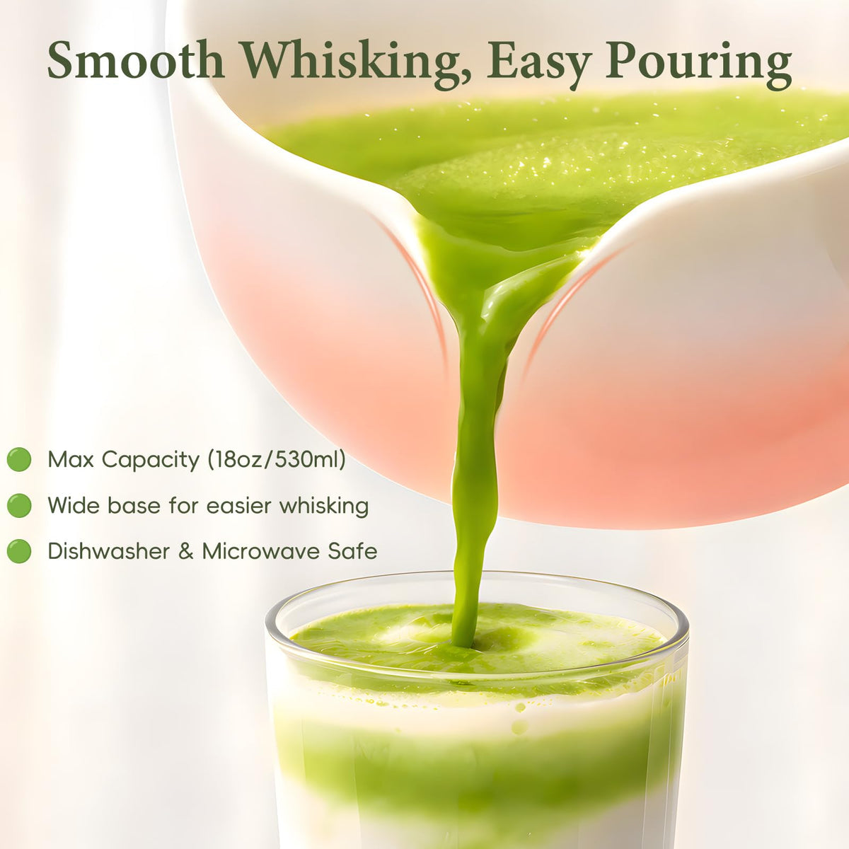 HUSHHAVN bamboo spoon for quick, accurate matcha strength