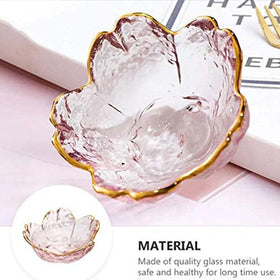 Husippend pink glass dip bowls sized 3.26 inches, easy to palm for individual servings