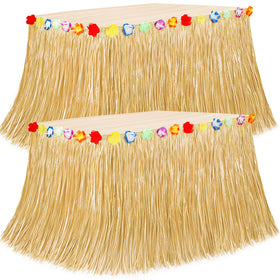 Huskein Luau gold table skirt 2-pack ready to decorate tables