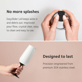 Detachable TwistLock Stem enables stemmed or stemless serving