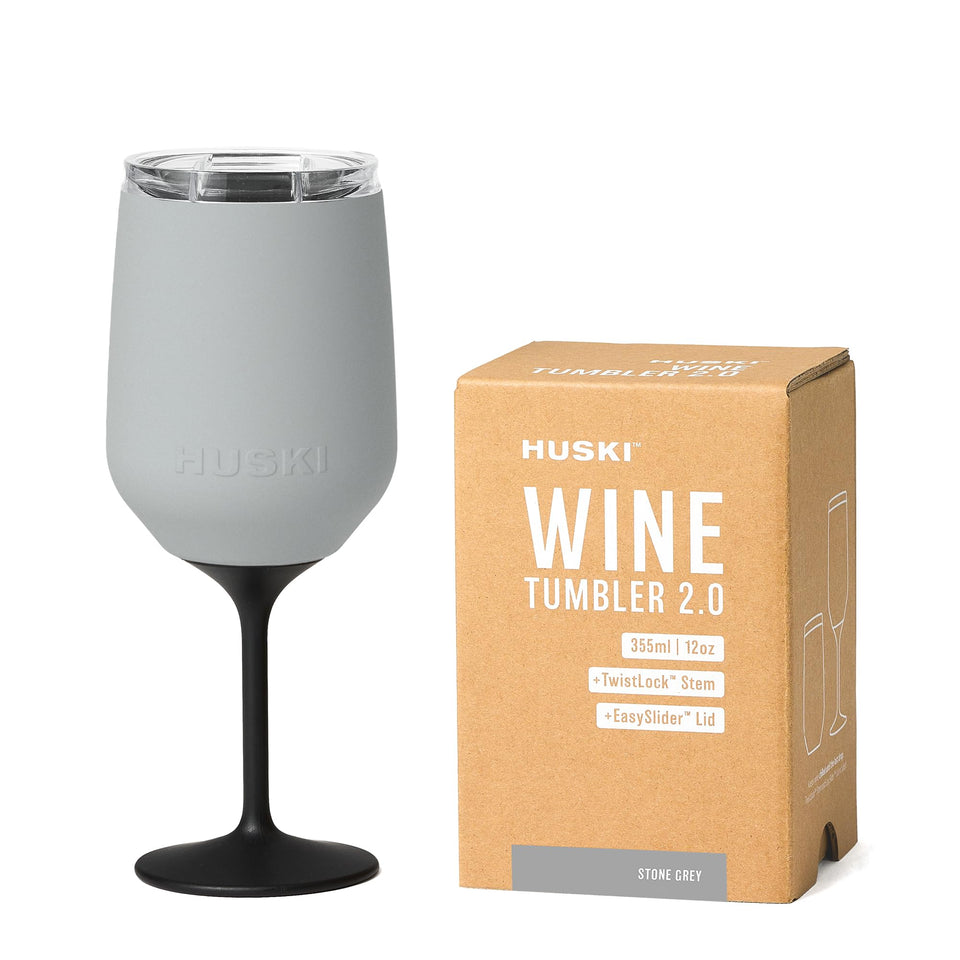 Huski Wine Tumbler 2.0 with detachable stem for versatile stemmed or stemless use.