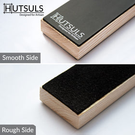 Hutsuls organic buffalo leather strop provides durable sharpening surfaces