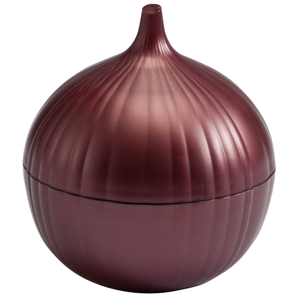 Hutzler Onion Saver red with twist-lock keeps onions fresh and odors contained.
