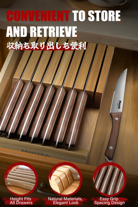 Huusk stainless steel blades resist wear for long-lasting sharpness in everyday meals.