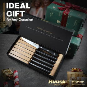 Huusk care tips help maintain blade sharpness and handle appearance over time.