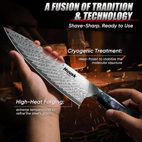 Huusk chef knife sheath for safe storage and transport