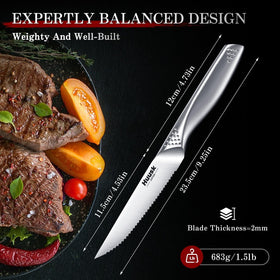 Huusk dishwasher-safe steak knives simplify post-meal cleanup.