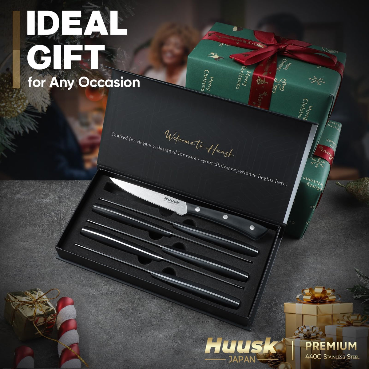 Huusk ergonomic handle in hand demonstrating comfortable control.