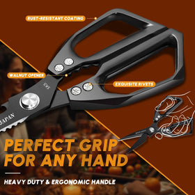 Huusk ergonomic handles provide comfortable grip during extended use