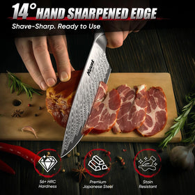 Huusk knife with ergonomic resin handle for comfortable use