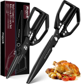 Huusk kitchen scissors extended blade for versatile cuts and efficiency