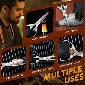 Gift-ready Huusk scissors in a stylish box for cooks and grill masters