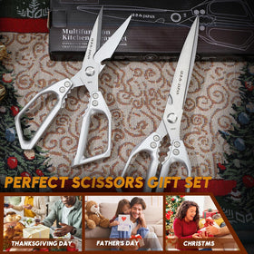 Versatile Huusk scissors speed up meal prep for poultry, fish, and vegetables