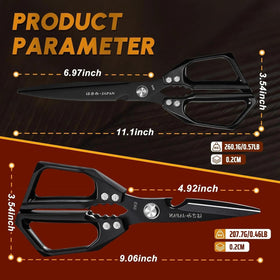 Huusk meat-scissors handle poultry bones smoothly for fast prep