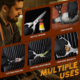 Huusk multi-function shears ideal for fish, pork, and more.