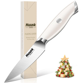 Huusk paring knife with a 3.5-inch blade for precise peeling and delicate slicing.