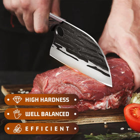 Huusk knife full tang design delivers lasting durability during heavy chopping.