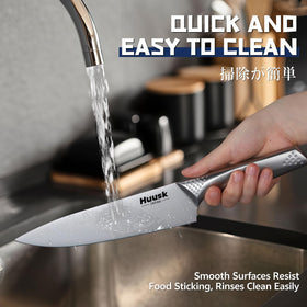 Huusk utility knife multi-use edge supports versatile tasks from peeling to mincing