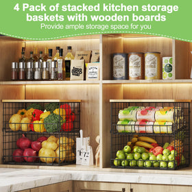 Huxitocan countertop-friendly storage for fruits and snacks.