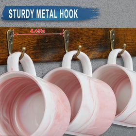 Huxitocan four-pack mug storage saves counter space and creates a stylish display.