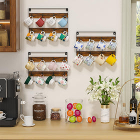 Huxitocan rustic wood with black iron finish blends warmth and durability.