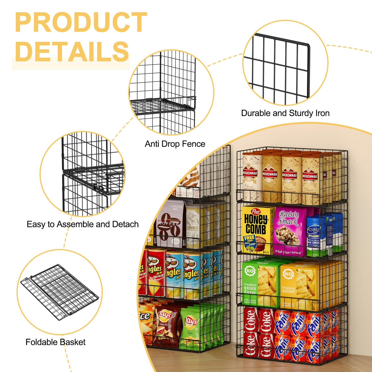Huxitocan snack organizer bins simplify snack time with easy access.