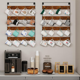 Huxitocan sturdy rustic mug shelf combines function with rustic style.