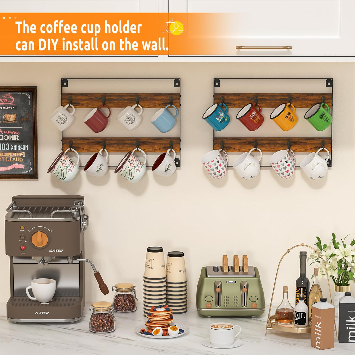 Huxitocan three-pack mug holder assembled for flexible layout.