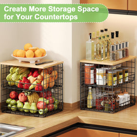 Huxitocan wooden top panels provide extra surface space.