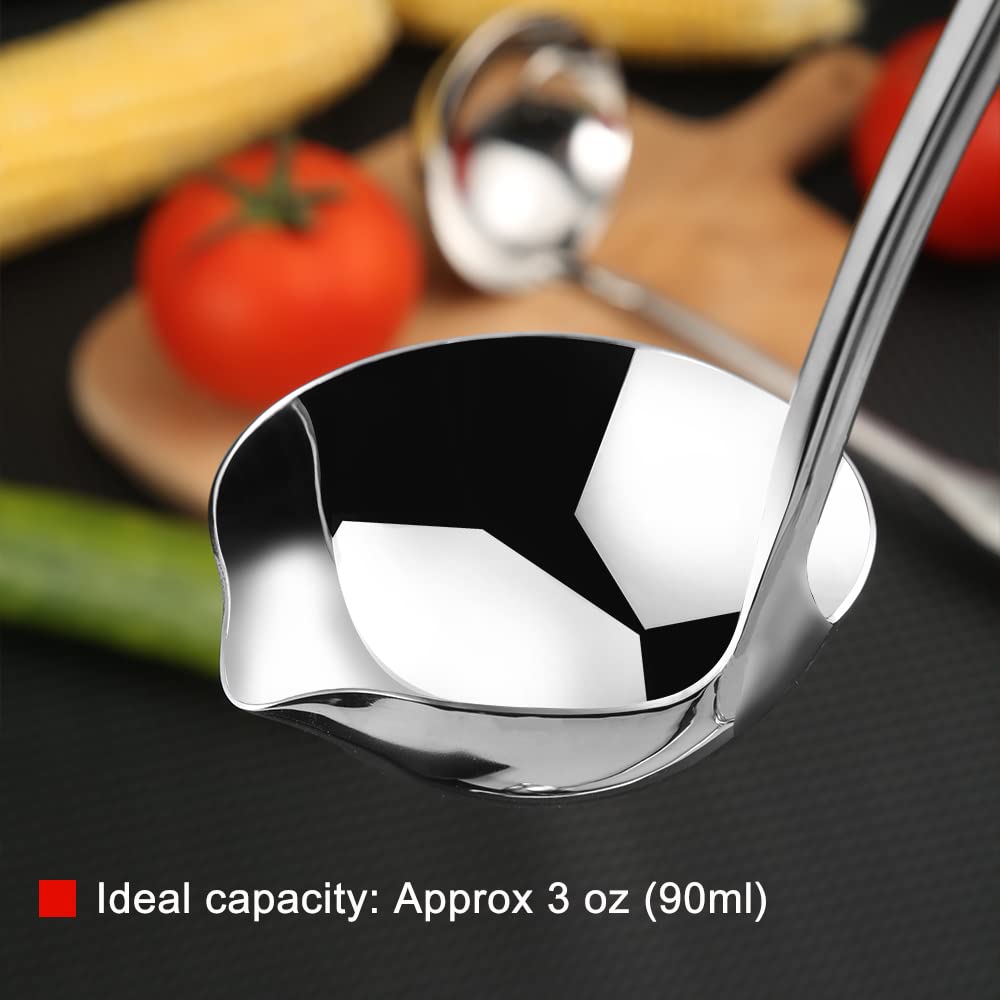 Hvanam dishwasher-safe ladle stays glossy after frequent cleaning.