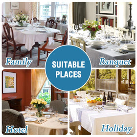 Easy care and machine washable H.VERSAILTEX tablecloth for busy homes