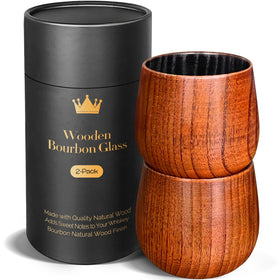 HWISDMIG Charred Bourbon Glass 10oz; elegant design preserves flavors.