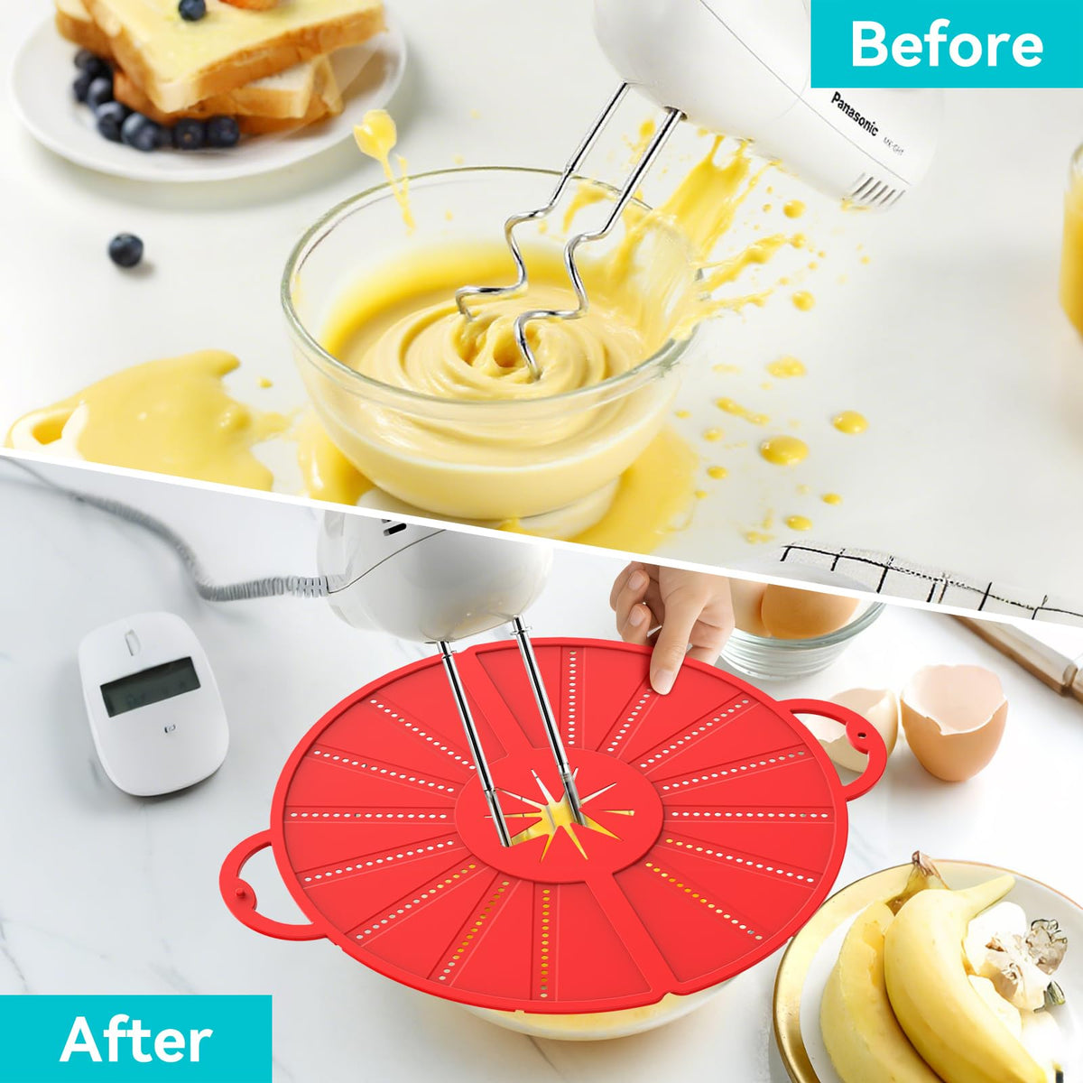 HWXQJJHONEY BPA-free silicone splatter screen for safe cooking