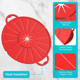 HWXQJJHONEY multi-use splatter guard doubles as a trivet mat