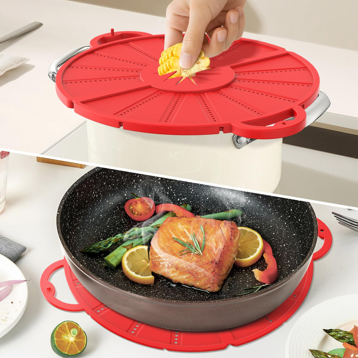 HWXQJJHONEY red splash guard brightens kitchen decor