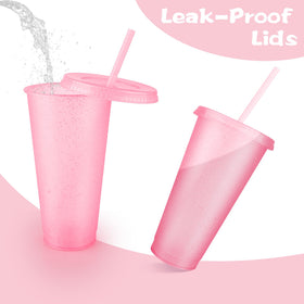 Hxezoc glitter cups double as décor and functional drinkware.