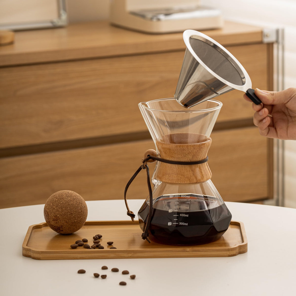 HYAXGM gift-ready clear glass pour over for coffee lovers.
