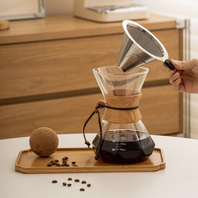 HYAXGM gift-ready clear glass pour over for coffee lovers.