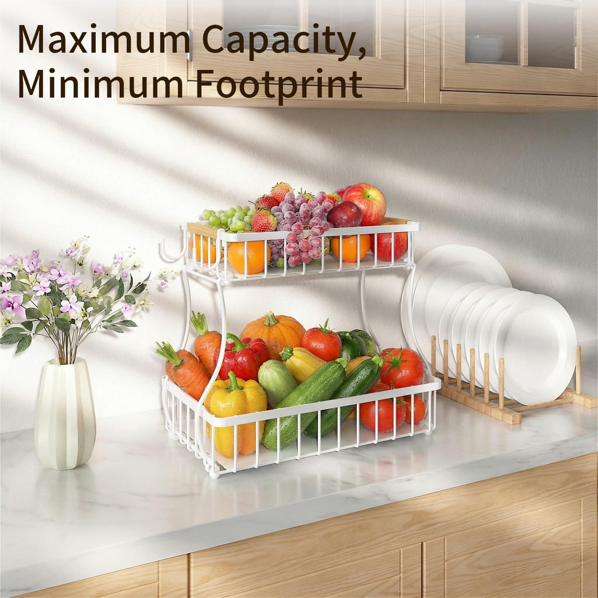Hybemmy protective mats prevent small fruits from slipping through gaps for tidy storage.