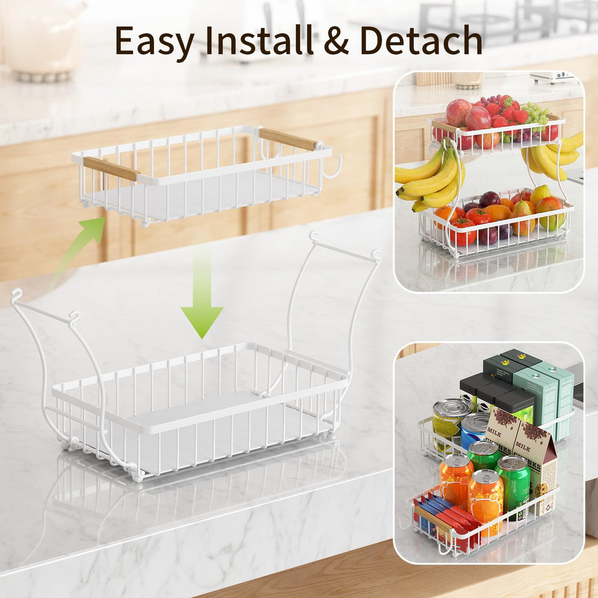 Hybemmy ventilated-mesh promotes airflow to help extend freshness of produce.