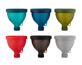 Hydra Cup portable powder container clips to bags for quick access.