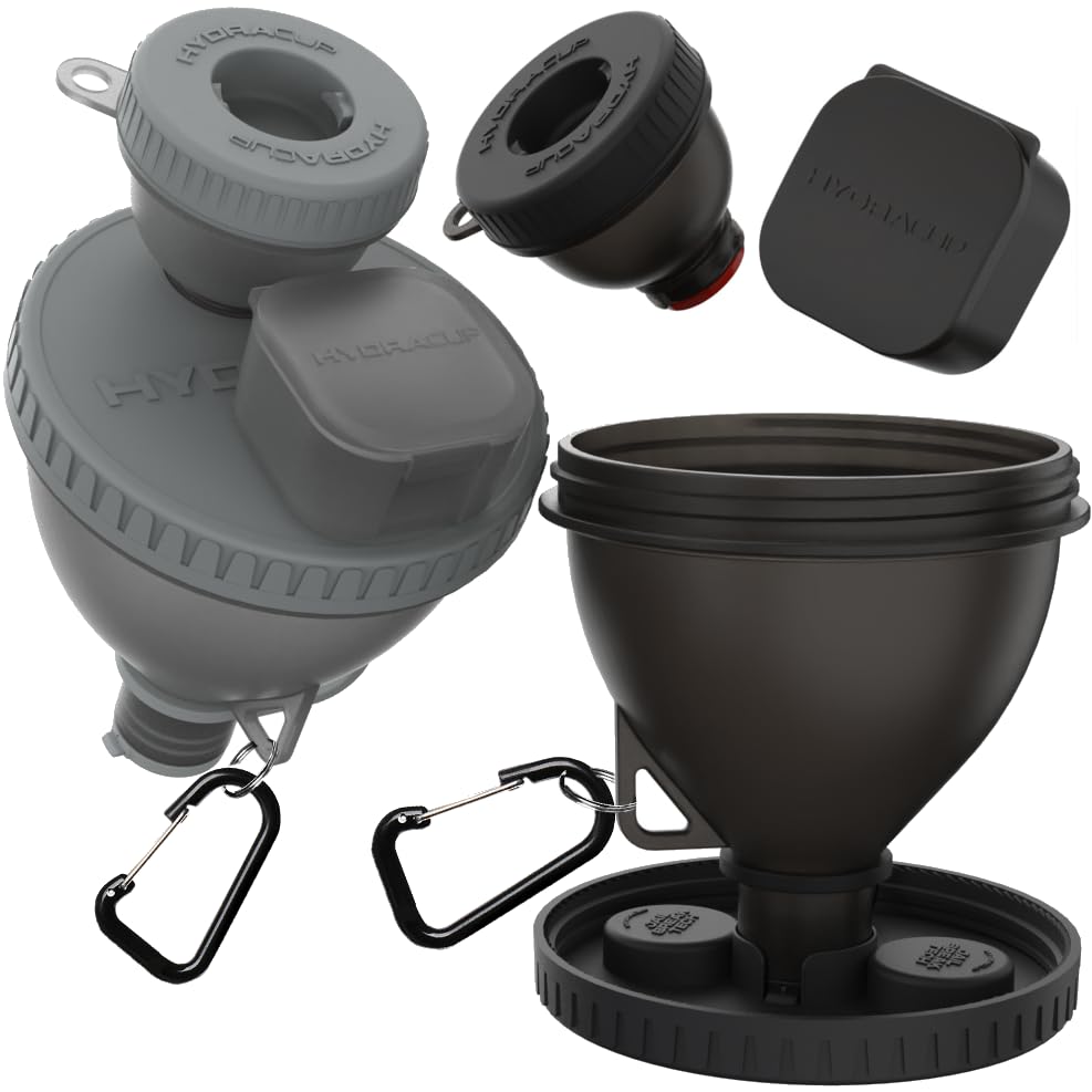 Hydra Cup large 6oz funnel ready for clean bottle filling