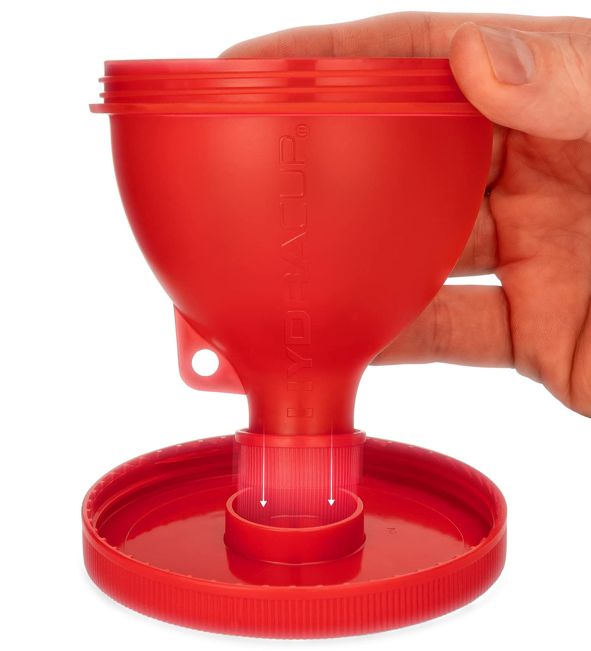 Hydra Cup six-pack funnels designed for on-the-go powder prep and organization.