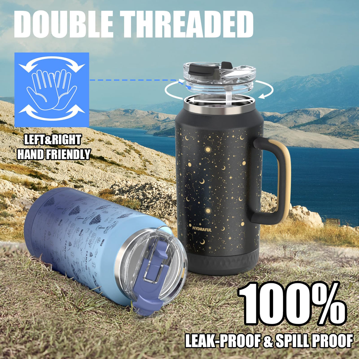 Hydraful 18/8 stainless steel construction with durable, modern finish