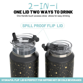 Hydraful 2-in-1 lid for versatile sipping and flipping options
