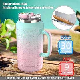 Hydraful anti-slip silicone base keeps the tumbler steady on any surface.