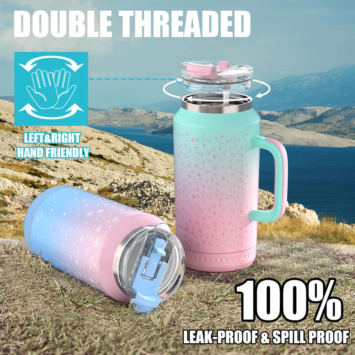 Hydraful dishwasher-safe 64oz tumbler simplifies cleaning after activities