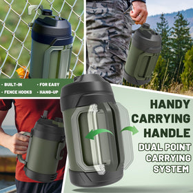 Hydraful dual-carry handles for gym, hike, or travel convenience.