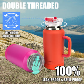 Hydraful wide-mouth design makes refilling and cleaning easy while accommodating ice and fruit.