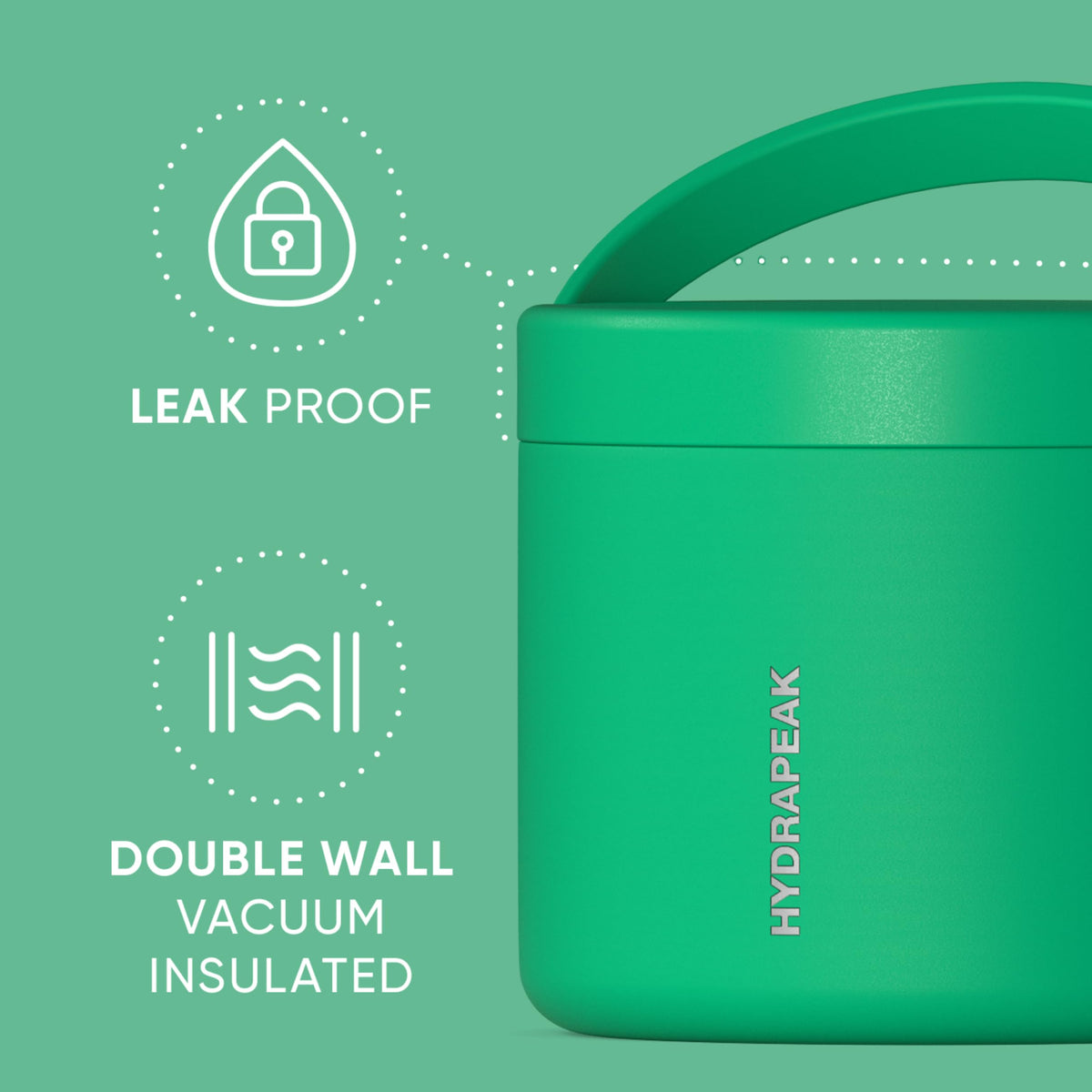Hydrapeak 18/8 stainless steel construction for durable everyday use.
